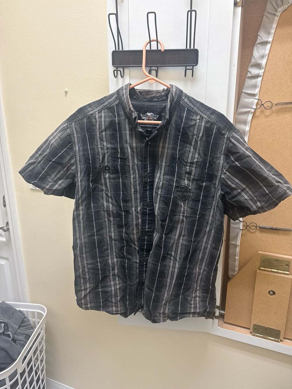 Harley-Davidson Men's XL Plaid Short Sleeve Button Down Shirt